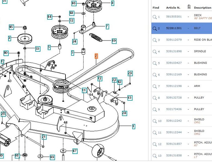 Deck Belt 522811301